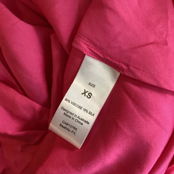 Seafolly Bandana Pink Bay Silk Blend Handkerchief Dress - Picture 15 of 16